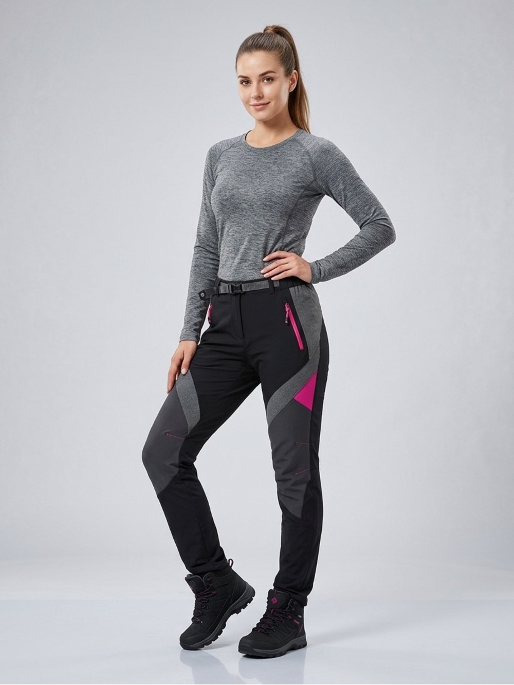 Columbia Omni-Shade Black Grey Pink Outdoor Hiking Skinny Pants Sweatpants Small